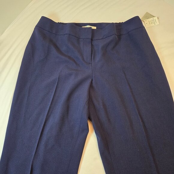KASPER Women's Plus Size Tab Front Pant Sz: 16W  Navy - Picture 6 of 13